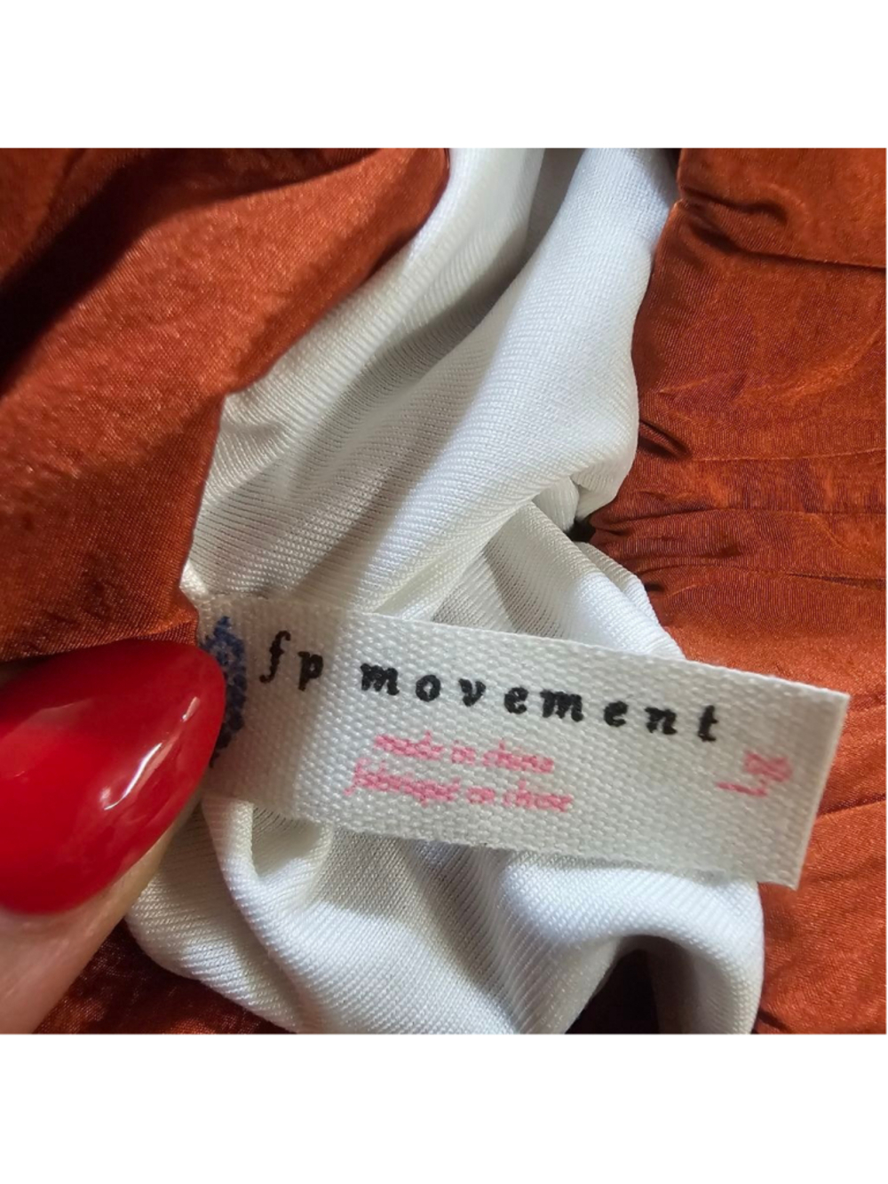 Free People FP Movement Orange Athletic Shorts Large - Picture 7 of 8